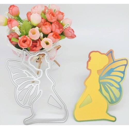 Angel metal cutting mold with wings, scrapbook, photo frame, photo album decoration, DIY handmade art