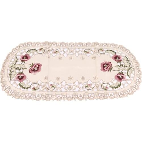 Hot Vintage Embroide Fabric Rectangular Tablecloth For Wedding Party Event Banquet Home Decoration Supply Christma Table Cover