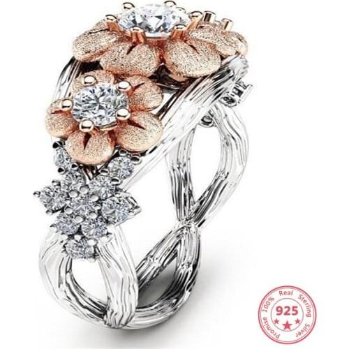 S925 Sterling Silver Real Diamond Ring for Women 2 Carat Gemstone Bizuteria Silver 925 Jewelry Bijoux Femme Mujer Diamond Rings