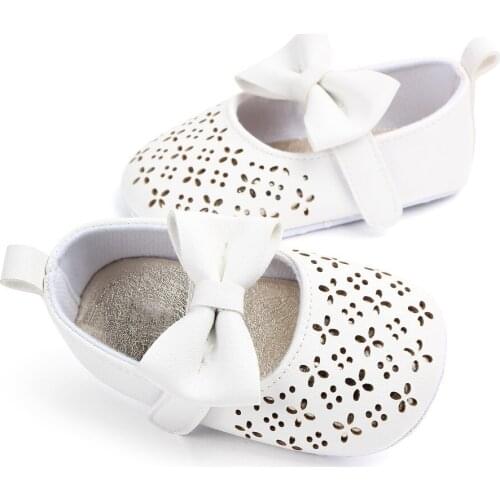 New Newborn Infant Baby Girls Crib Shoes Soft Sole Anti-slip Sneakers Bowknot Shoes Girl Baby Sandals Flat Shoes