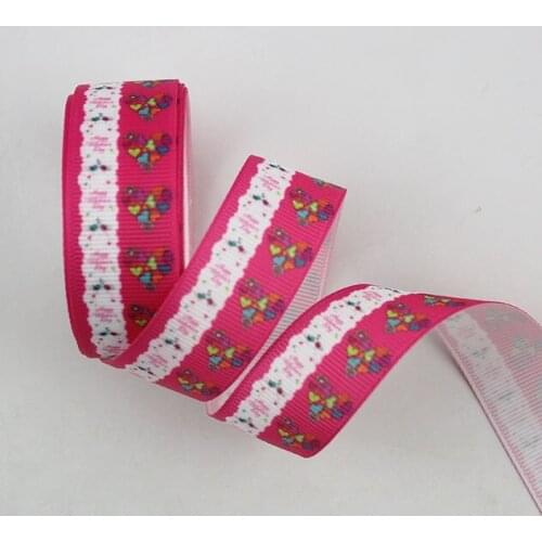 Valentines Day printed grosgrain ribbon blue ribbon DIY Hair Bow sewing supplies 16mm 22mm 25mm 38mm 57mm 75mm