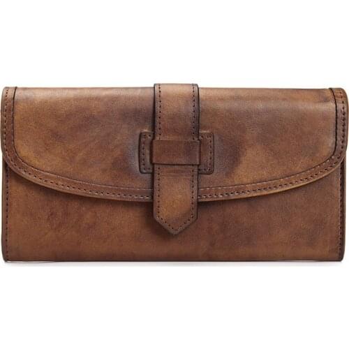 Fashion Retro Atmospheric In Europe And America Brand Wallet Card Baotou Layer Cowhide Leisure Multi-Function Mens Wallet