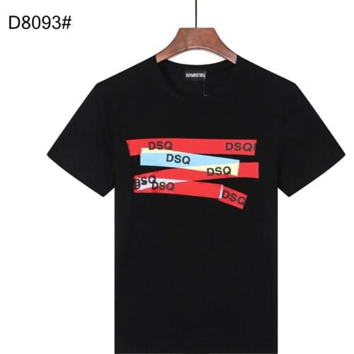 DSQ PHANTOM TURTLE Mens Short Sleeve Logo Series Graphic T-Shirt Men Fashion Print Cotton Tees Breathable Quality Tops D80932