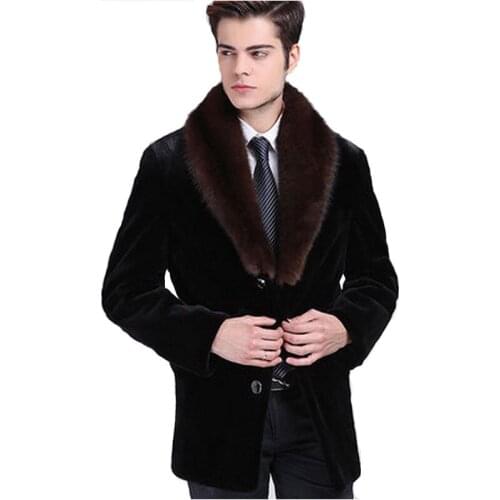 2018 New Mens Suede Coat Mens Full-blown Mens Water jacket Mens Fur Business Imitation Fur Coat Size S M L XL XXL-4XL 5XL