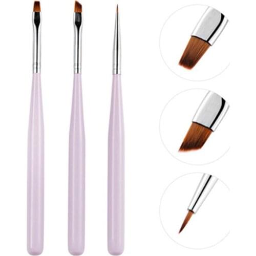 Nail Art Pen Set 3 Draw Line Pens Phototherapy Pen Line Pen Carved Crystal Painted Pen Professional Nail Design Brush Tools