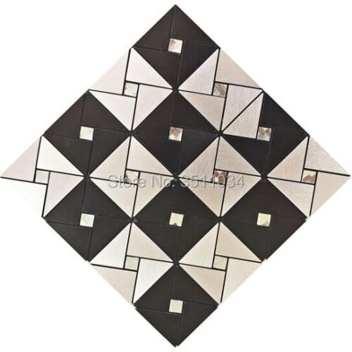 1box 11pieces 30x30cm black color Factory Directly Cheap Price good quality wall tiles Gold Mosaic Tile for Wall Decoration