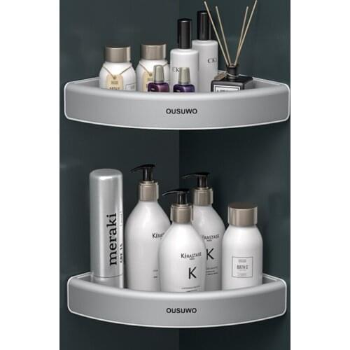 Wall-Mounted Triangular Storage Rack Toilet Double Detachable Storage Shelves Strong Load-Bearing Household Bathroom Accessories