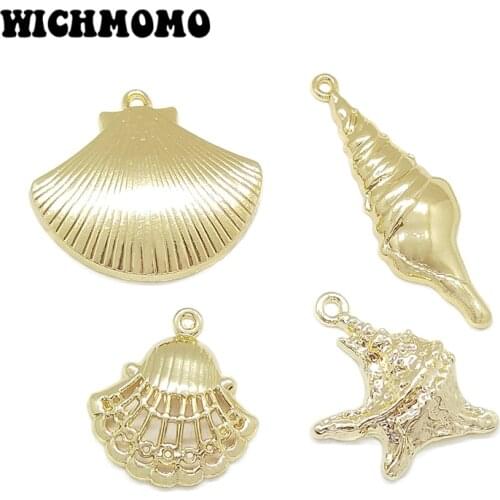 2019 New Fashion 5pieces/bag High Quality Zinc Alloy Conch Shells Charms Pendants DIY Necklaces Earring Jewelry Accessories