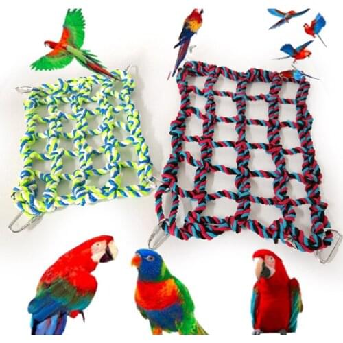 Pet Hammock Toy Hamster Squirrel Hanging Net Rope House Balcony Hammock Weave Climbing Net Parrot Bird Net Pets Supplies