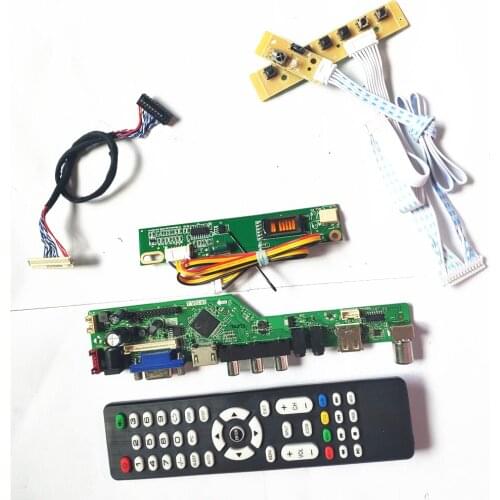 For LP171WP4-TLN1/TLN2 T.V56 controller board 1CCFL 30Pin LVDS VGA HDMI-Compatible AV USB RF LCD Remote+Inverter+keyboard