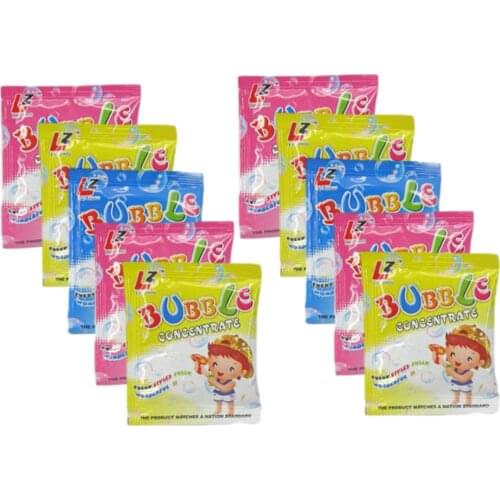 Pop 10pcs 10ml Bubble Refill Liquid Bubbles Water Fluid Solution Mixture Machine Blower Ready Mixed Soap Materials For Bubbling