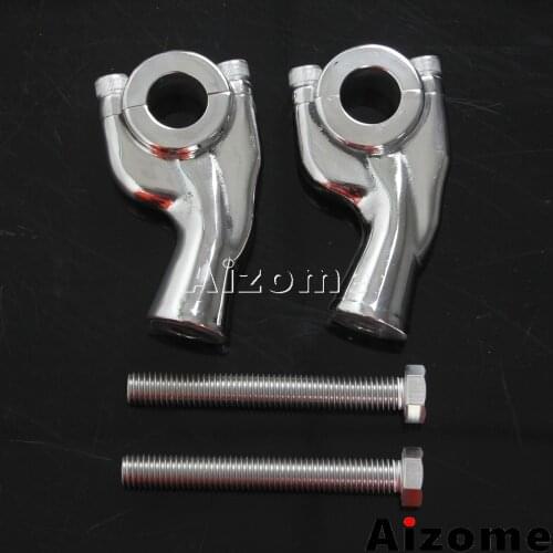 Old School Motorcycle 1" Handlebar Riser Clamps For Harley Cafe Racer Bobber Chopper Vintage 25mm Handlebar Pullback Riser