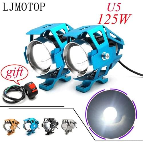 U5 12V Motorcycle Light LED Driving Headlight Fog Light Auxiliary Lamp For yamaha aerox155 mt03 aerox 155 yz 125 fz8 xsr700