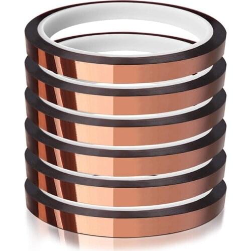 6 Rolls Temperature Heat Resistant Tape No Residue Heat Transfer Tape for Heat Sublimation Press and Heat Transfer Vinyl