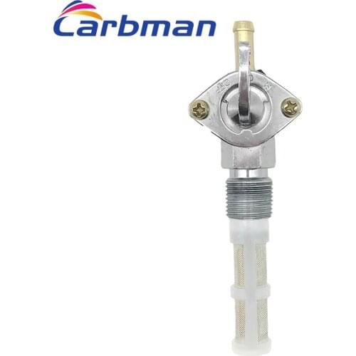 Carbman Fuel Valve for h&d Chrome Petcock Sportster Viton 3/8" NPT Gas