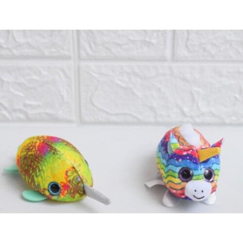 TY 4" Teeny Tys Unicorn Fish Stackable Screen Cleaning Doll Plush Stuffed Animal Collectible Toy Christmas Gift