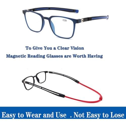 High-Grade TR90 Reading Glasses Absorption Hanging Neck Reading Glasses for Men and Women Eyeglasses Portable Sports Presbyopic