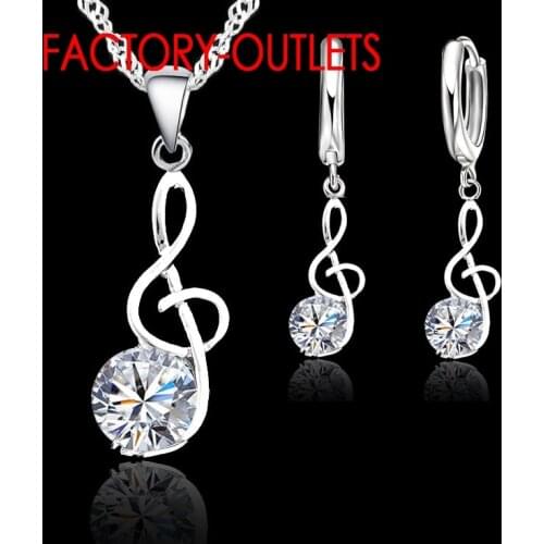 925 Sterling Silver Bridal Jewelry Sets Fashion Jewelry Romantic Style Round CZ Crystal Women Girls Engagement Anniversary
