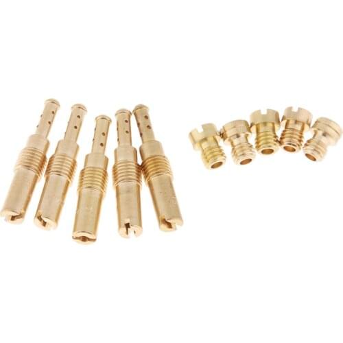 10Pcs Copper Carburetor Main Jet Kit Slow/Pilot Jet 108 110 & #40 #42 for PWK Keihin OKO CVK