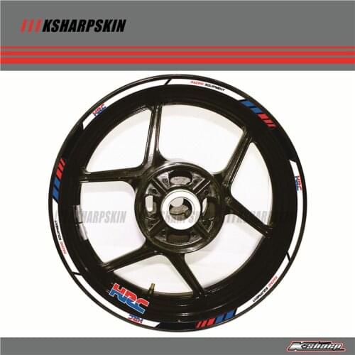12 X Thick Edge Outer Rim Sticker Stripe Wheel Decals FIT For all HONDA cbr 600rr cbr1000RR HRC hrc