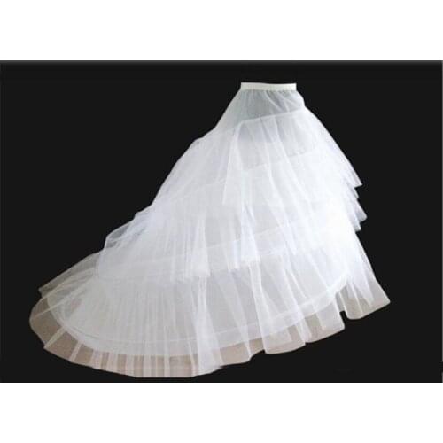 2 Crinoline 3 Layer Yarn White Petticoat for Long Tail Wedding Dress Vestido De Noiva Crinoline Rockabilly Petticoat Accessories