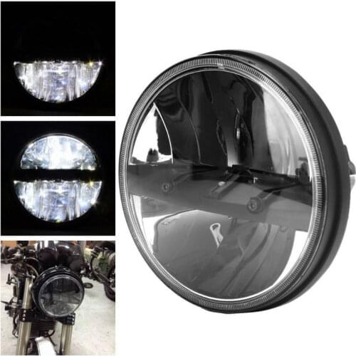 7Inch Round LED Headlights 1PC E-MARK Approved 6000K Hi/Lo Beam Headlamp for Jeep Wrangler JK TJ LJ