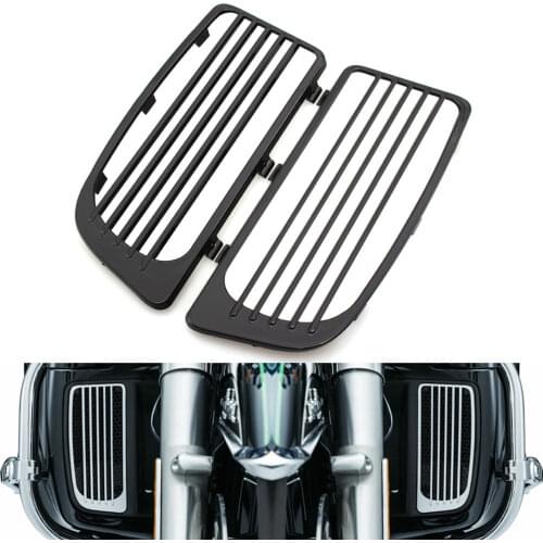 Motorcycle Black Radiator Grill Lower Fairing Cover Fits for Harley Touring Electra Road Glide Street Glide Ultra 2014-2020