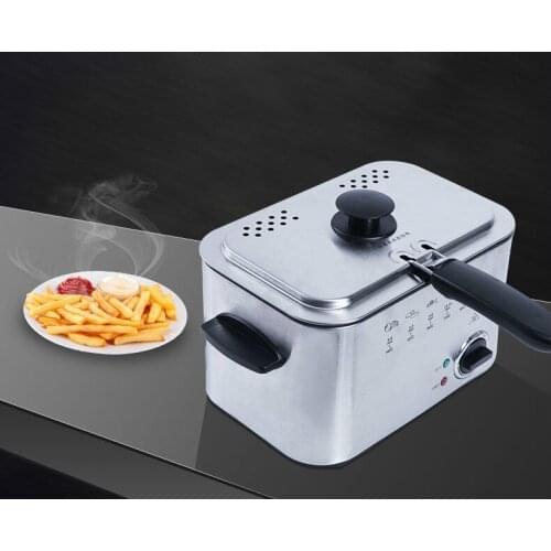 Electric Deep Fryers The fryer is a square fryer. Thermostat fries machine fixed. NEW