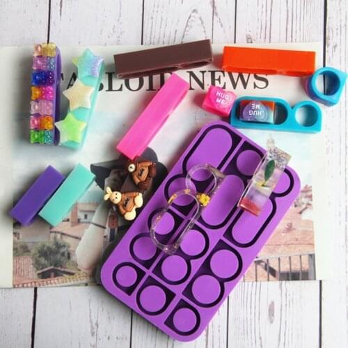 Assorted Sizes Resin Ring Molds Single Double Three Holes Silicone Rings Mold Creative Ornament Resin Artwork Supplies