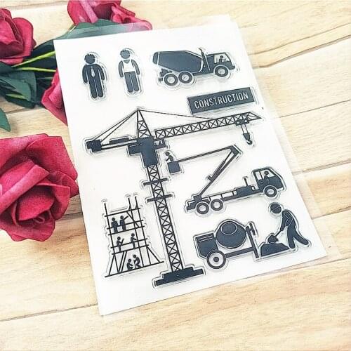 Hot selling Tower crane transparent clear stamp / silicone seal roller stamp DIY scrapbook album / card production