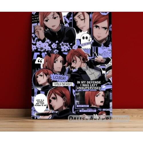 Canvas Anime Kugisaki Jujutsu Kaisen Pictures Home Decoration Paintings Poster HD Prints Wall Art Modular Living Room Framed