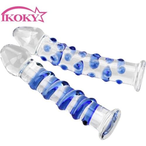 Crystal Glass Dildos Female Masturbator Realistic Dildo Large Penis G-spot Anal Butt Plug Sex toys for Woman Adult Products