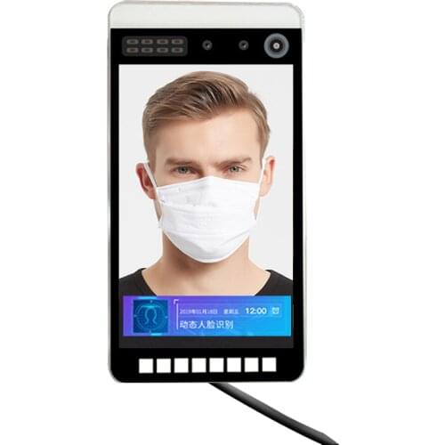 Face Recognition Camera Door Lock Time Attendance Clock Access Control Visual Image IP Camera Wiegand Fever Temperature Detector