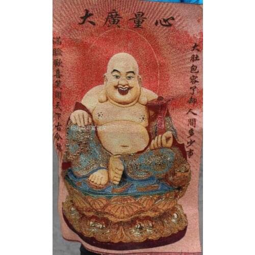 Chinese collection Thangka embroidery Maitreya Buddha diagram