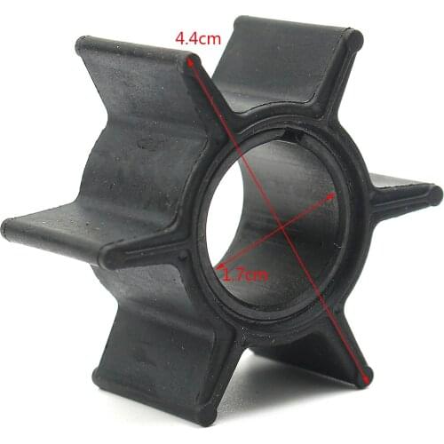 25/30/40HP Outboard Motor Water Pump Impeller For Tohatsu & for Mercury 345-65021-0 18-8923 Rubber Black Diameter 4.4cm 6 Blades