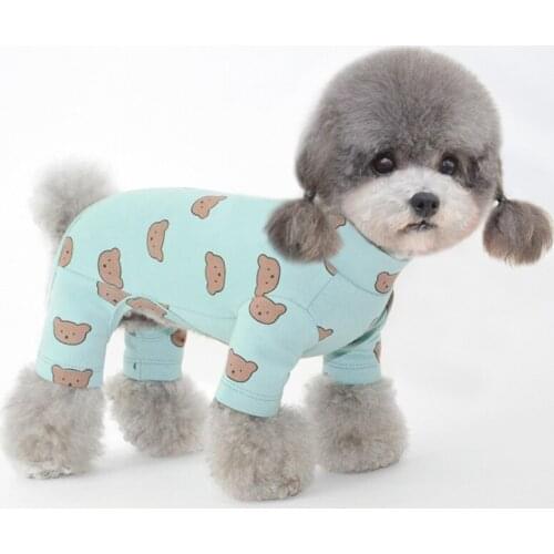 Cute Small Medium Dogs Pajamas For Pet Dogs Clothes Jumpsuit For Dog costume Coat For Dogs Cartoon printed Clothing Shirt