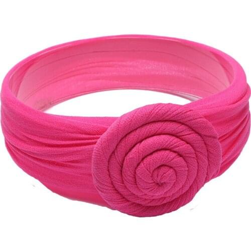 Fashion Infant Toddler Soft Elastic Hairband Nylon Wide Baby Girls HeadBand Chiffon Knot Newborn Headwear Kids Photo Props