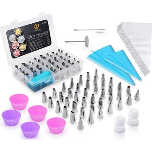 64PCS cake decoration set decoration environmental protection creative baking tool frosting bag nozzle kitchen stainless steel