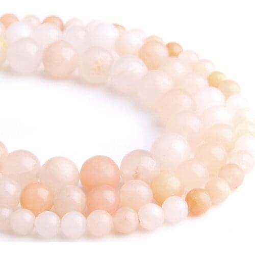 Natural Pink aventurine Stone Round smooth loose Beads For Jewelry Making DIY Bracelet Necklace 4/6/8/10 /12 mm handmade beads