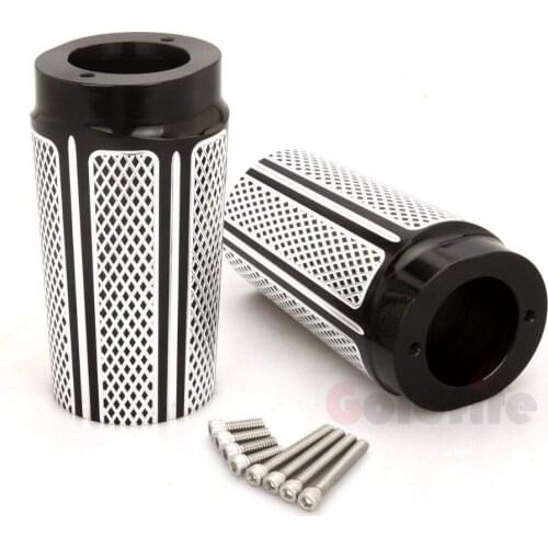 Motorcycle Front Fork Shock Boot Slider Cover Black Dense Holes For Harley Touring Trike 1984-2013 Motorcycle