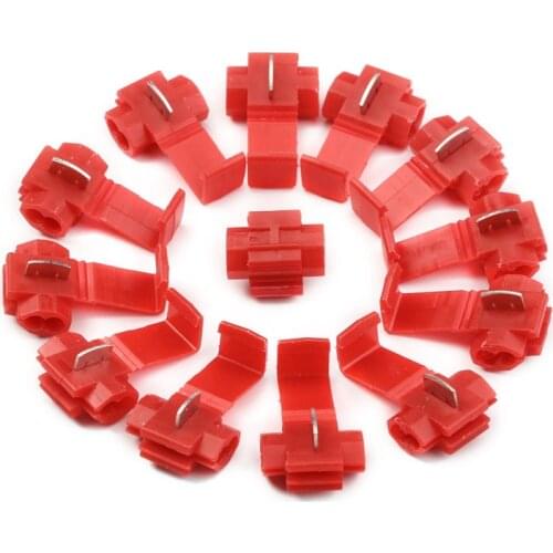 50Pcs Lock Wire Cable Connector Insulated Quick Splice Crimping Terminals Connectors For Car Electrical Cable Crimp Snap
