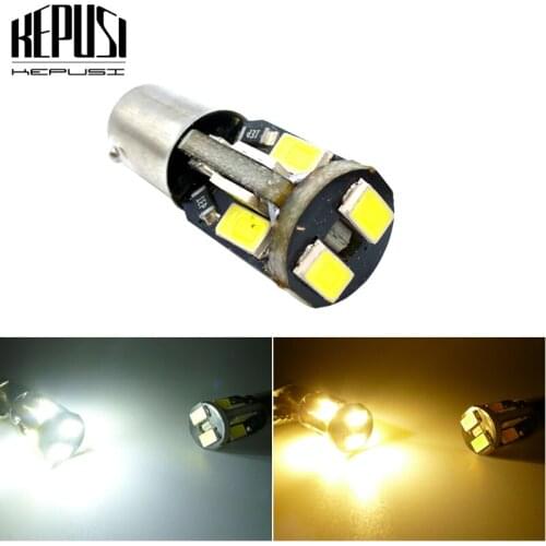 BA9S led T4W bulb 10SMD 5730 SMD auto interior reading Light dome door vehicle signal lamps light white yellow amber