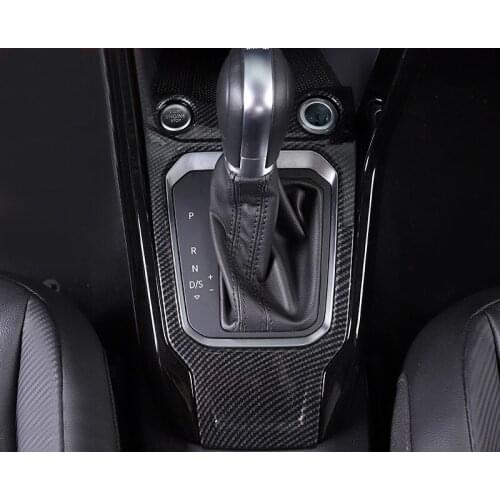 Only Fit For Left Hand Drive)car styling Interior Center Shift Gear Box Cover Frame Trim 1pcs For VW Volkswagen T-Roc 2017-2018