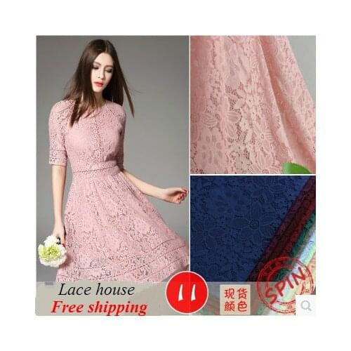 High quality nylon elastic lace fabric handmade diy basic shirt cape skirt clothes fabric