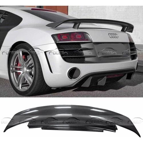 Carbon Fiber Rear Spoiler Trunk Lip Wing Boot Fits For Audi R8 V8 V10 2007-2016 Car Styling