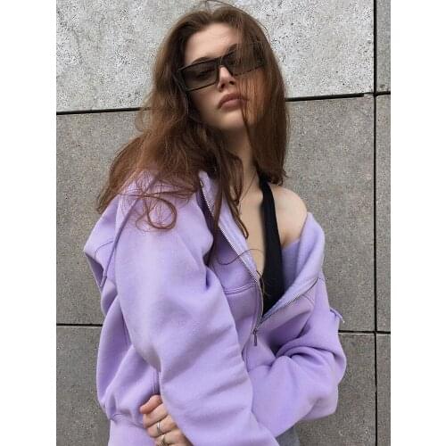 Casual Zipper Basic Short Pollovers Autumn Winter Long Sleeve Hoody Sweatshirts Hooded Streetwear Women Outfits Coats