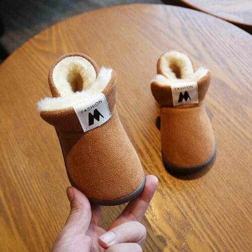 Snow Boots Genuine Leather 2020 Boots for Girls Boys Winter Warm Childrens Shoes Plush Fur Botas Kids