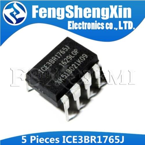 5PCS ICE3BR1765J DIP8 ICE3BR1765 DIP ICE38R1765J DIP-8 3BR1765J Off-Line SMPS Current Mode Controller with integrated 650V