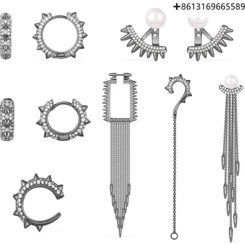 925 Sterling Silver Original 1:1 High Quality SPIKE Herisson Collection Earrings Female Jewelry Engraved Logo