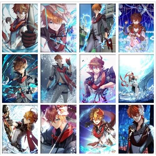 Diamond Painting 5D DIY Genshin Impact Anime Embroidery Mosaic Full Cross Stitch Kits Wall Art Living Room Home Decoration